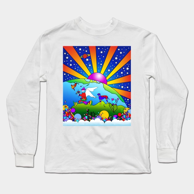 Cosmic Pet World Long Sleeve T-Shirt by SSSowers